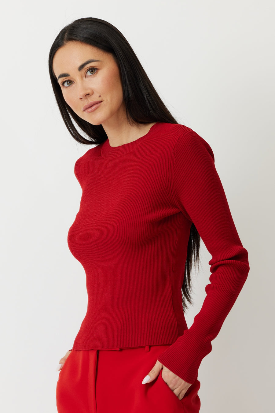 SWATCH THE GREGORY LONG SLEEVE KNIT TOP