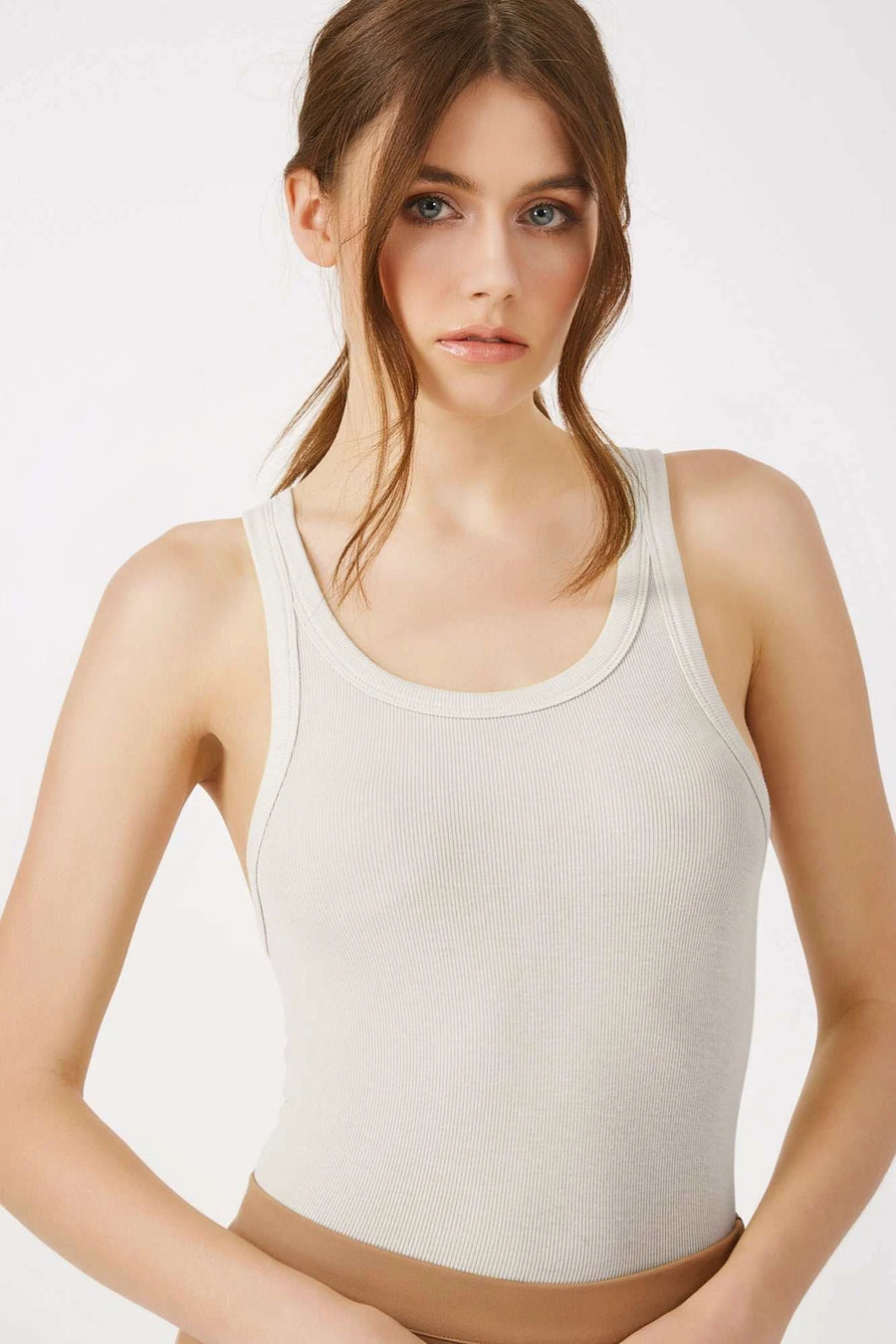 The Cameron Tank Top in white by Greyven.