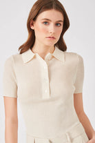 The Emma luxe polo in natural by Greyven