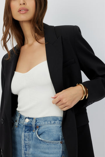THE MULBERRY DOUBLE BREASTED BLAZER - BLACK