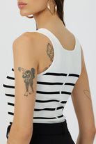 The Gillian knit tank in breton stripe by Greyven