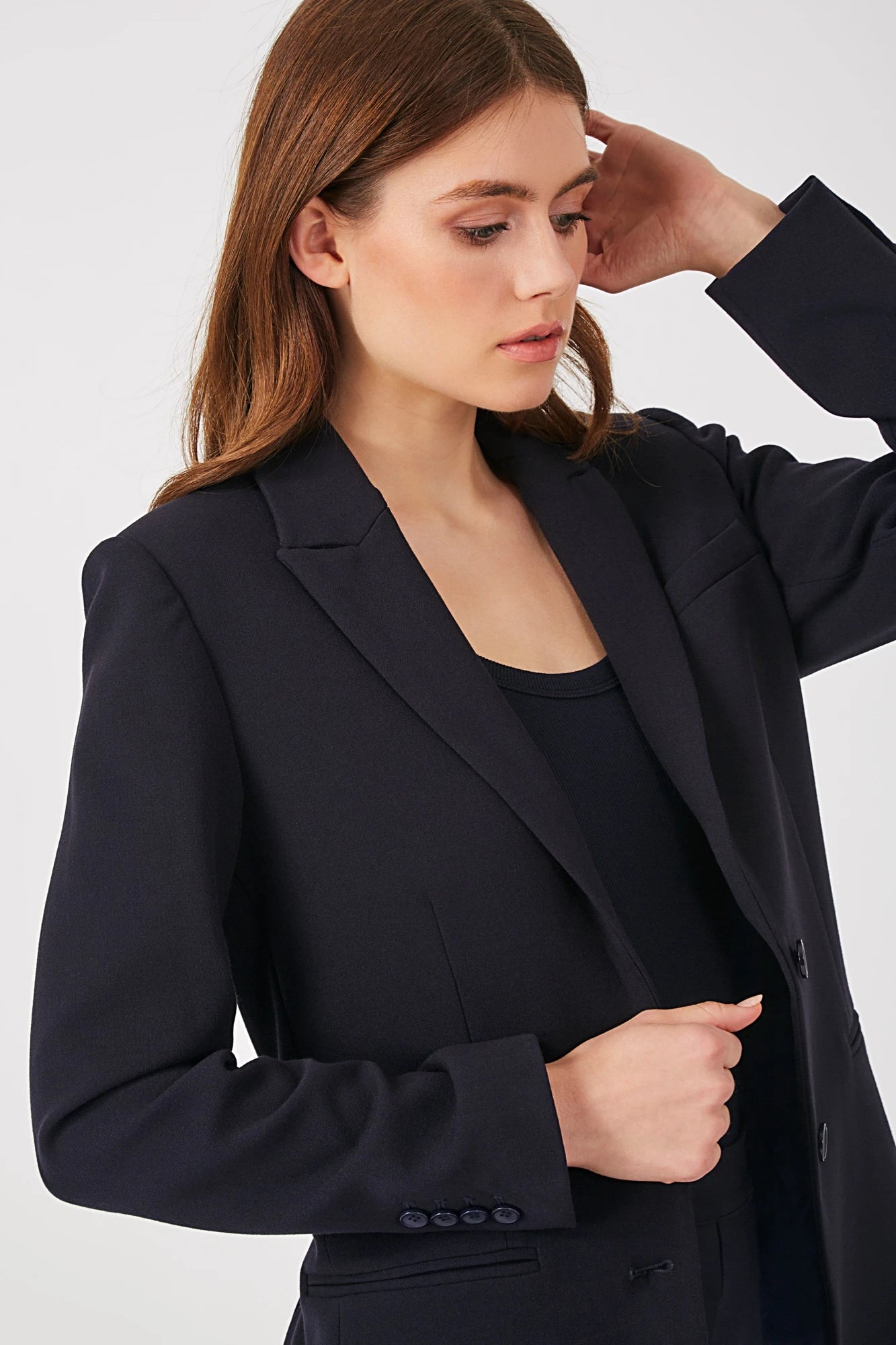 The Mackenzie single breasted blazer in navy by Greyven