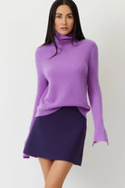 The Pria mini skirt in grape by Greyven