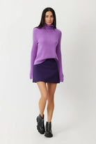 The Pria mini skirt in grape by Greyven