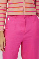 The Regatta belted wide leg pants in fuchsia by Greyven