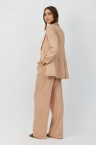 The Riley summer linen blazer in sesame by Greyven