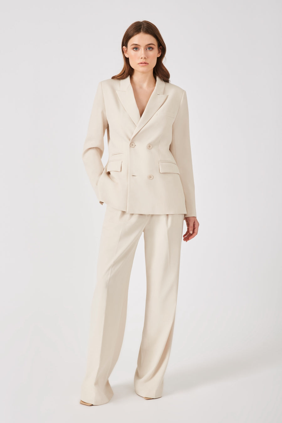 THE MULBERRY DOUBLE BREASTED BLAZER - NATURAL