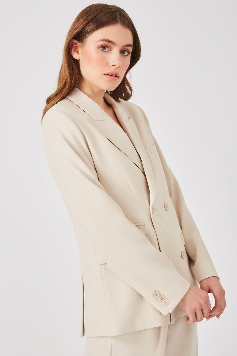 THE MULBERRY DOUBLE BREASTED BLAZER - NATURAL