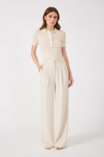 THE MACCADEN PLEATED TROUSER - NATURAL