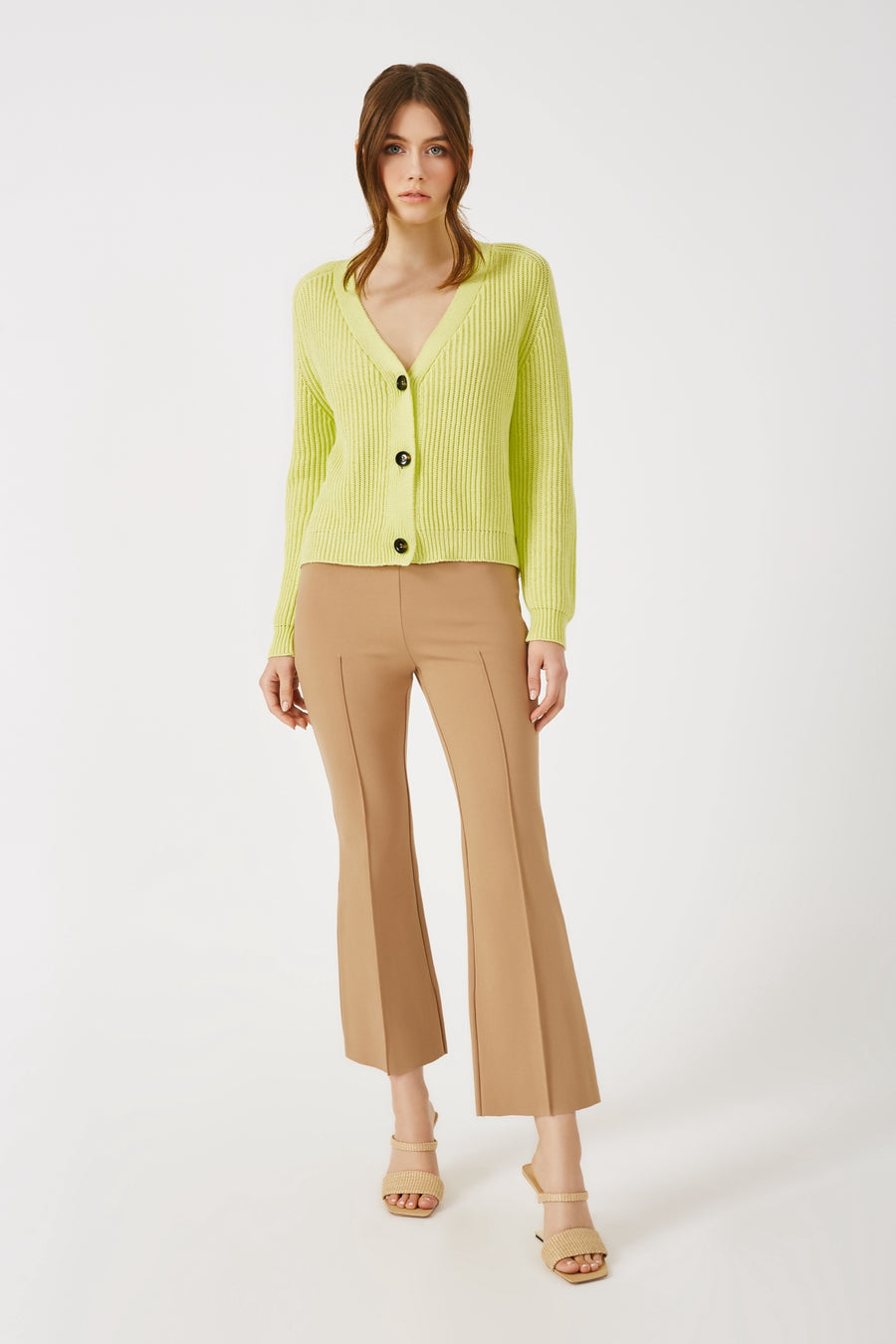 THE OLIPHANT CARDIGAN - CHARTREUSE